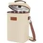 4 Bottle Travel Padded Wine Carrier Tote with Handle and Adjustable Shoulder Strap Insulated Wine Cooler Bag