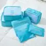 Factory Price 6PCS/Set Travel Mesh Bags Luggage Organizer Clothes Cosmetic Makeup Bag Home Shoes Underwear Storage Bag