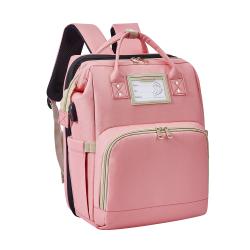 High quality diaper bags USB charging outdoor travel mummy baby diaper bags with crib