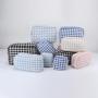 Trending Make Up Grocery Organizer Tweed Fabric Checked Cosmetic Zipper Bags Durable Plaid Travel Makeup Purse Cosmetic Bag