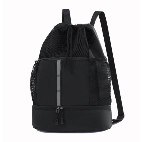 ZF266 Unisex Oxford Sports Fitness Athletic Bags Drawstring Sports Backpack Basketball Gift Bag String Bags With Zipper Pocket