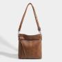 Factory directly sales high women small brown crossbody purse handbag custom retro faux pu leather shoulder bag 2024