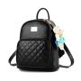 New Stylish Women's Leather Backpack Cute Mini Design Fashionable PU Lining Zipper Button Closures Two Handles College Travel
