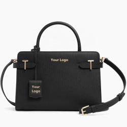 Trendy Saffiano Texture Pu Leather Customized Brand Womens Tote Bags Classic Chic Design Vegan Leather Luxury Womens Handbags