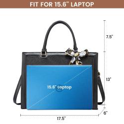 LOVEVOOK 2pcs/set Stylish Fashion black printing shoulder Bag travel business Office Briefcase women PU laptop tote bags