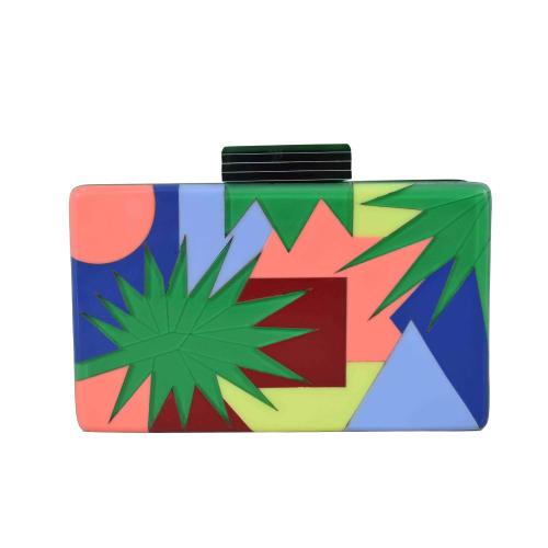Guangzhou Factory Directly Clear Acrylic Fan Clutch Bag