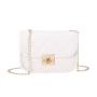 New embroidery pu leather 2024 ladies trend women's shoulder bag female crossbody small square bag fashion chain messenger bag