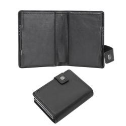Ultrathin Rfid Function Pu Leather Metal Card Wallet Aluminium Card Holder Wallet
