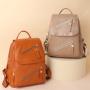 2024 New Pu Leather Shoulder Bag Women Bucket Type Fashion Bag Draw String Customs Backpack Bags for Lady Polyester OEM