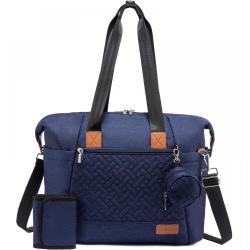 New arrival wholesale quilted tote shoulder bags large capacity travel diaper tote bags for mom and dad custom mommy nappy bags