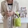Ladies new products Korea drawstring pleated shoulder crossbody bag fashion popular handbag creative woven cylinder bucket bag