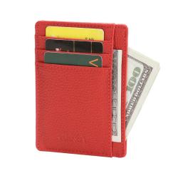 KHF001 2023 Wholesale PU Lychee Women's Wallet Short Men's Money Clip Large Banknote Multi Card Holder Card Holder