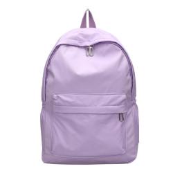 KBW591Fashion Shoulder Backpack Travel Bag Nylon Simple Solid Color College Junior High School Student School Bag