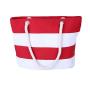 China Manufacturer Wholesale Fashion Rope Handle Stripe Canvas Beach Tote Bag