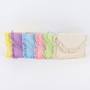 New Arrival Wholesale Stock Low MOQ 6 Colors Customize Logo Fashion Cute Lady Girls Tassel Fringe Canvas Clutch Bag