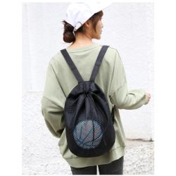 HR152 Trendy Casual Drawstring Basketball Storage Training Backpack Oxford Fitness Students Football Bag Mesh Pocket Shoe Bag