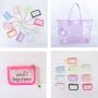 Keymay RTS Fast Shipping 10 Colors Personalized Chenille Patches PVC Clear Coin Pouch Keychain Wallet Women Mini Coin Purse