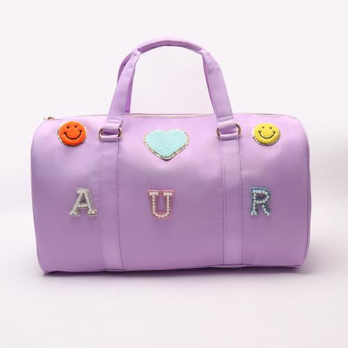 2022 Large Capacity Waterproof Outdoor Travel Back to School The Night Pink Travelling Duffle Bag Nylon For Women Girls