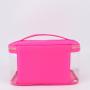 Keymay Stock No MOQ 8 Candy Colors Zipper Toiletry Pouch Organizer Transparent Custom Handle Clear Waterproof PVC Cosmetic Bag
