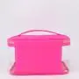 Keymay Stock No MOQ 8 Candy Colors Zipper Toiletry Pouch Organizer Transparent Custom Handle Clear Waterproof PVC Cosmetic Bag