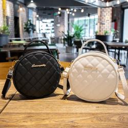 Wholesale Fashion Geometric Rhombus Mini Women Handbags PU Leather Round Ladies Crossbody Shoulder Bags