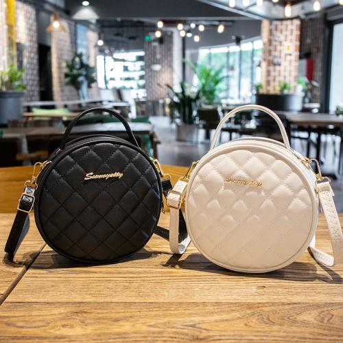 Wholesale Fashion Geometric Rhombus Mini Women Handbags PU Leather Round Ladies Crossbody Shoulder Bags