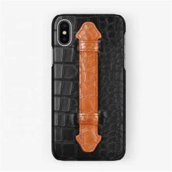 Capa De Celular Telefone Hot Sales Genuine Leather Crocodile Pattern Mobile Cell Phone Case Cover With Handle For Iphone 15 16