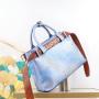 Ladysky Super product fashion tote bag for women super personalized metal letter handbag playful ladies shoulder jeans bag belt