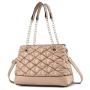 Custom Logo Pu Leather Messenger Bag Large Square Classic Female Handbag