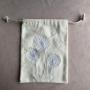 15*20 cm Off-White Cotton Linen Gift Drawstring Pouch Embroidery Logo Linen Drawstring Packaging bag