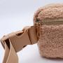 Keymay New Arrival Rts 7 Colors Winter Crossbody Buckle Belt Teddy Sherpa Waist Bag Sports Fanny Pack Bum Bag Zipper Chest Bag