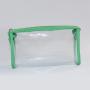Keymay New Design Grass Green Waterproof Transparent Toiletry Bag Travel PVC Cosmetic Bag Clear Pouch With Zipper for