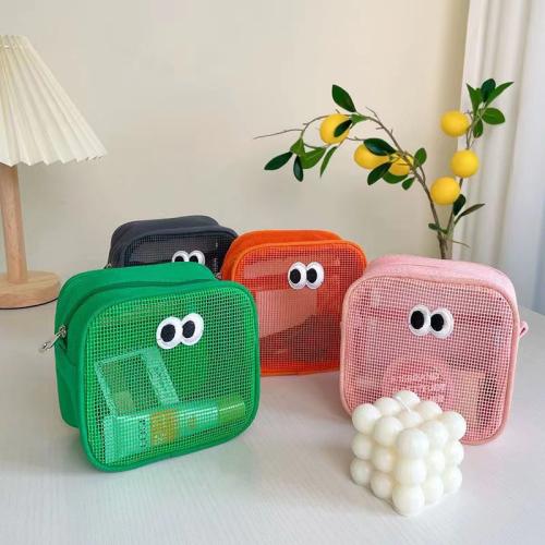 Three-dimensional large-capacity mesh makeup wash bag digital cleaning bag travel sundries storage bag
