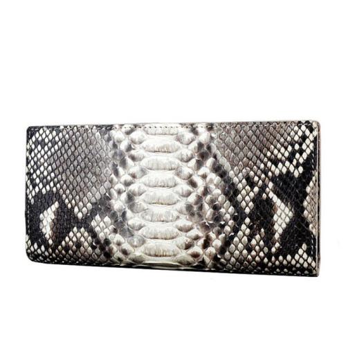Custom Designer Fashion Classic Luxury Genuine Snake Skin Leather Women Men Unisex Long Bifold Wallet For Men Famous Brands