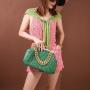 Hot Selling European And American Vintage Printed Gold Chain Embossed Cloud Bag Single Shoulder Bag Handbag