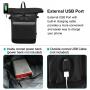 LOVEVOOK 2022 Foldsack Lightweight Waterproof Rugged Backpack for Women Men 15.6Inch USB Laptop Backpack Large Roll Top Backpack