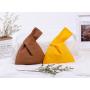 Japanese Style Colored Canvas Cotton Knot Wrist Bag Mini Arm Bag for Women for Mobile Phone and Change Carrying