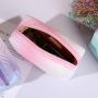 Travel Portable Tie Dye Toiletries Organizer Storage Bag Make Up Pouch Fashion PU Leather Gradient Color Cosmetic Bag