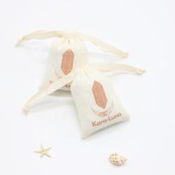 Customized Logo Small Drawstring Cotton Pouch For Gift Cosmetic Jewelry Packing Cotton Drawstring Bag