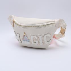 Keymay Custom Logo Embroidered Letter Fanny Pack Crossbody  Waterproof Nylon Running Waist Pack Bum Bag Belt Bag