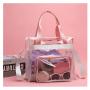 Waterproof swimming bag dry wet separate fitness bag large PVC transparent bag