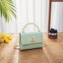 New Fashion Women Handbag Custom Pure Color Cross-body Single Shoulder Bag Bolsos Lock Stone Grain Pearl Jelly Color Mini Bag