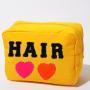 Stock RTS Mustard Yellow S M L XL 4 Pieces No MOQ Nylon Large Zipper Cosmetic Bags for Women Travel Organizer big makeup bags