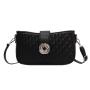 2024 new fashion texture women's messenger bag retro plaid small leisure shoulder bag candy color crossbody bag