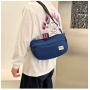 HR011 Unisex Casual Sports Shoulder Bag Lovers Nylon Zipper Fashion Couple Crossbody Bag Street Trendy Cool Soft Travel Bag