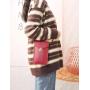 Women's Retro Student Style Mobile Phone Wallet Thin Tide Lock Sling Bag with Portable Touch Screen Feature Small Buckle Design