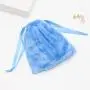 High Quality Long Hair Velvet Drawstring Jewelry Packaging Pouch Blue Cosmetic Skincare Product Packaging Velvet Gift Bag