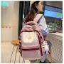 ZR835 Schoolbag New Backpack Fashion High Capacity Unisex Computer Laptop Bag Nylon High School Students Letter Backpack Trend