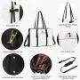 Trendy Stylish 2pc/set ladies handbag with Clutch Purse PU leather office shoulder tote bags large women briefcase laptop bags