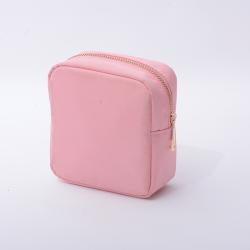 RTS Stock Large Capacity Nylon Personalized Chenille Patches Custom Women Girls Bridesmaid Gifts Travel Makeup Cosmetic Bag